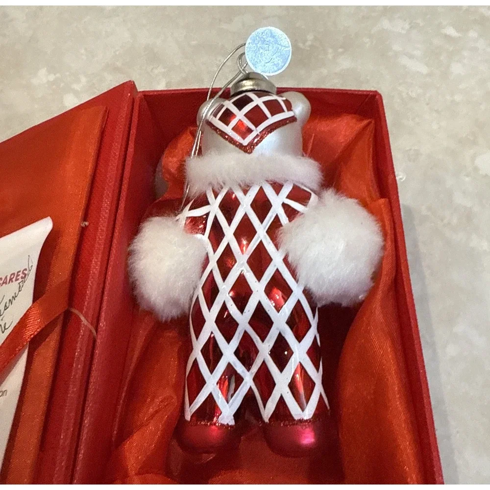 2014 St Jude Limited‎ Swarovski Elements Red White Bear Signed 320/400 & Box